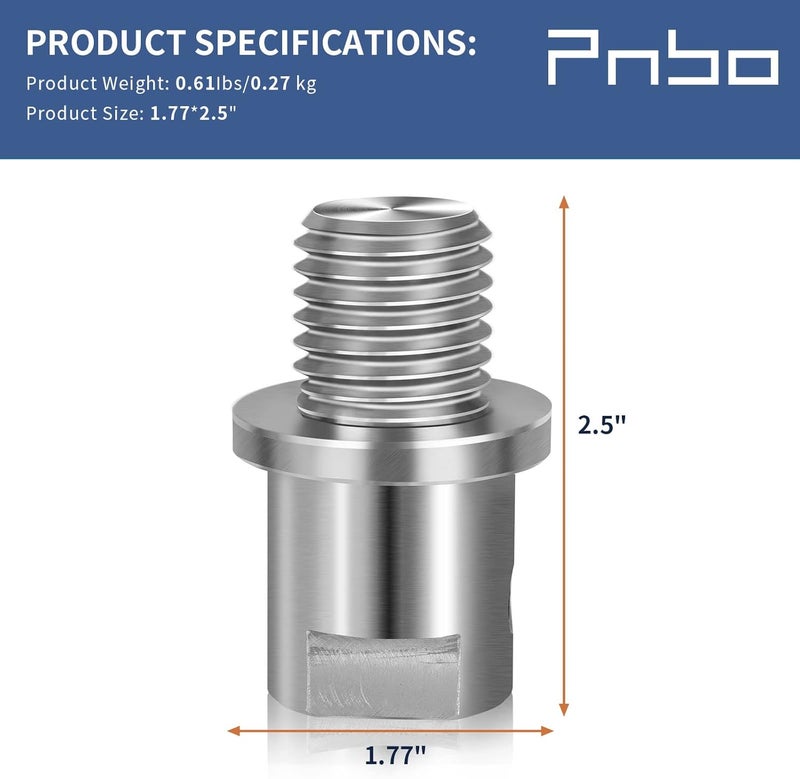 PNBOO Woodworking Lathe Headstock Spindle Adapter Shopsmith 5/8" to 1" x 8tpi - Image 5